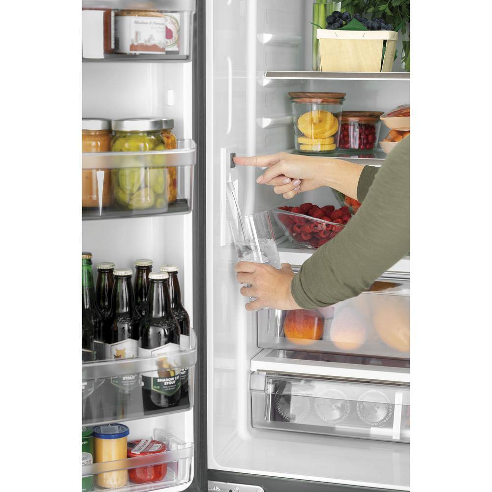 Cafe 18.6 cu. ft. French Door Refrigerator in Matte White Fingerprint Resistant Counter Depth and ENERGY STAR CWE19SP4NW2