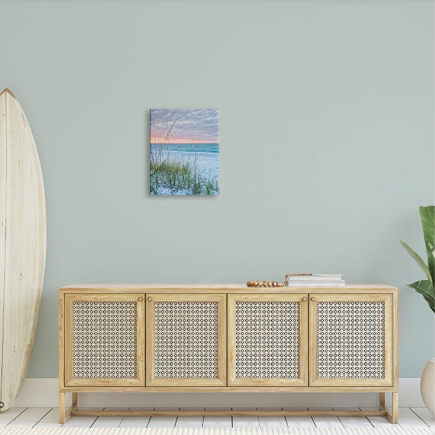 Stupell Industries Coastal Sea Grass Sprigs Beach Shore Canvas Wall Art