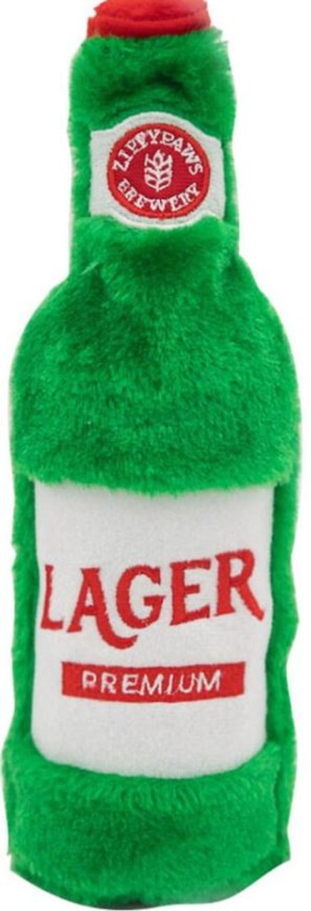 Zippy Paws Happy Hour Crusherz Lager Plush Dog Toy