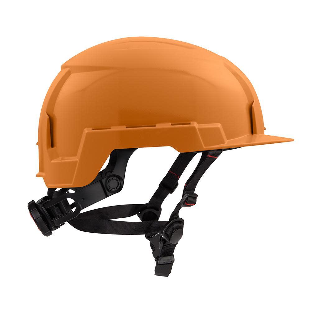 Milwaukee Orange Front Brim Helmet with BOLT Class E