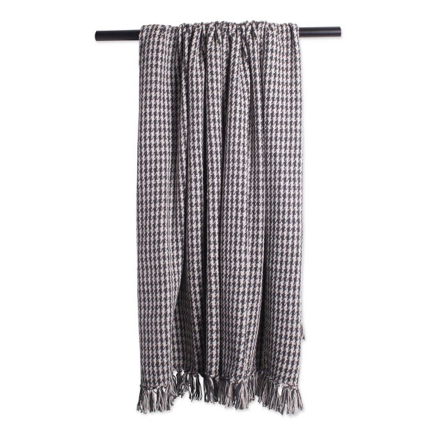 Houndstooth Throw Design Imports