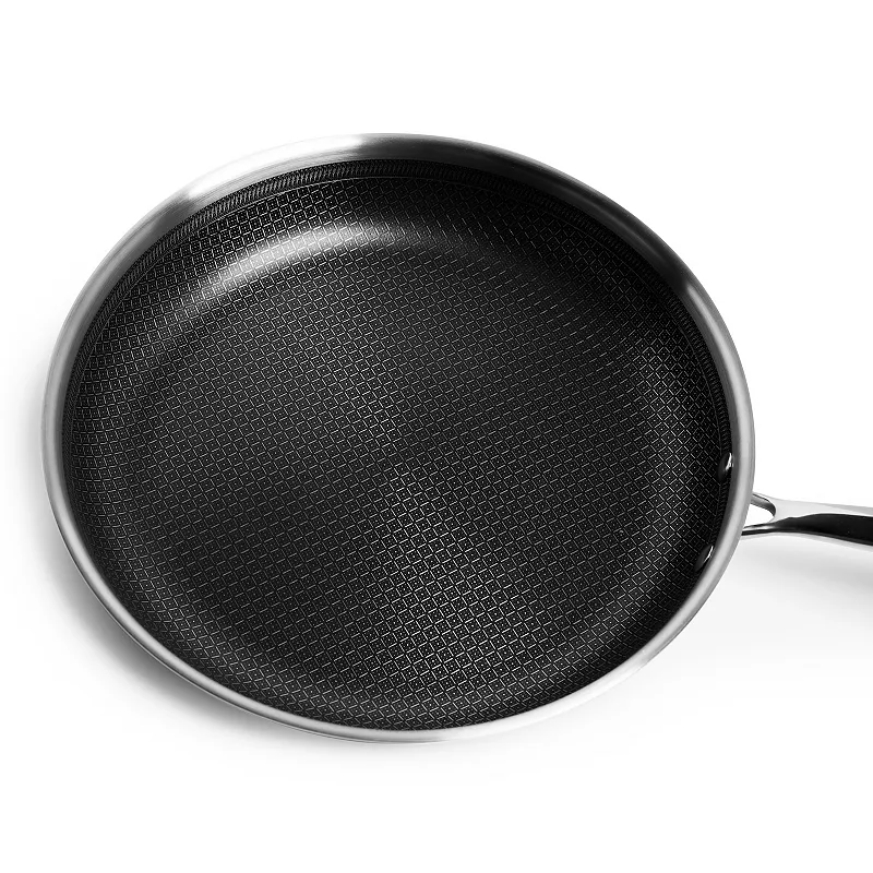 Tri-ply Stainless Steel Scratch Resistant Nonstick Frying Pan， 10 inch