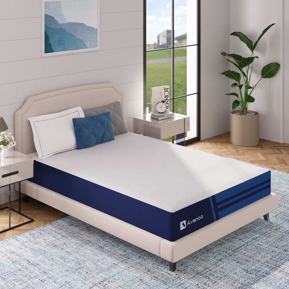 Avenco Mattress in a Box 8 Inch Bed Hybrid Mattress Gel Memory Foam and Pocket Spring