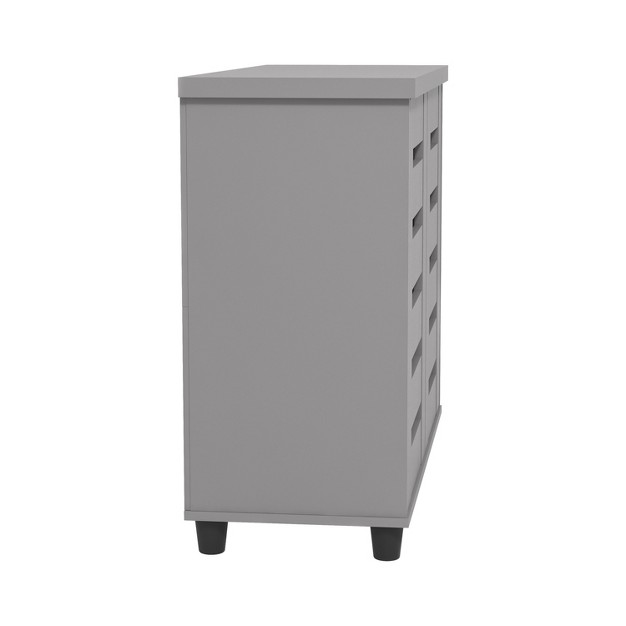 Galano 27 3 In H X 30 7 In W Wood Shoe Cabinet In Ivory Gray