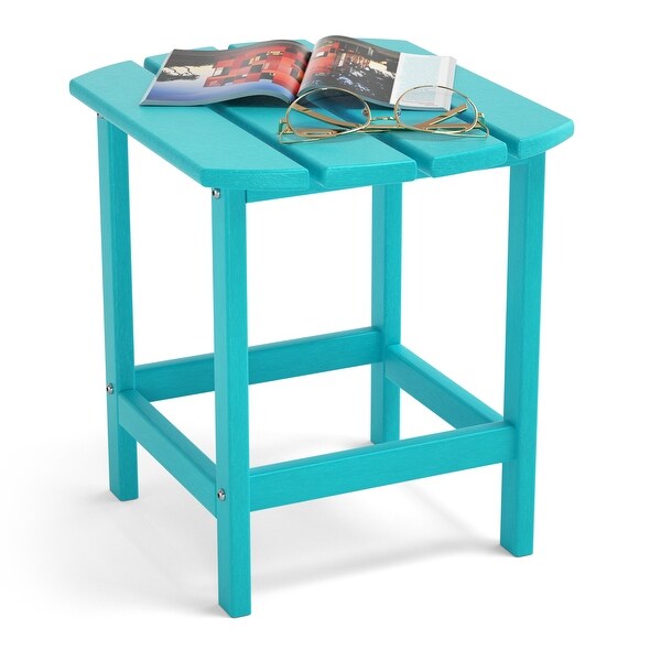 Adirondack Outdoor Side Table，HDPE Plastic End Tables for Patio，Backyard，Pool，Easy Maintenance Weather Resistant