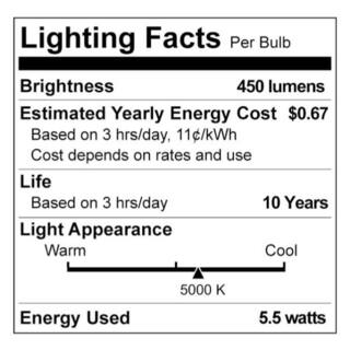 Philips 40-Watt Equivalent A19 Non-Dimmable E26 LED Light Bulb Daylight 5000K (4-Pack) 565358