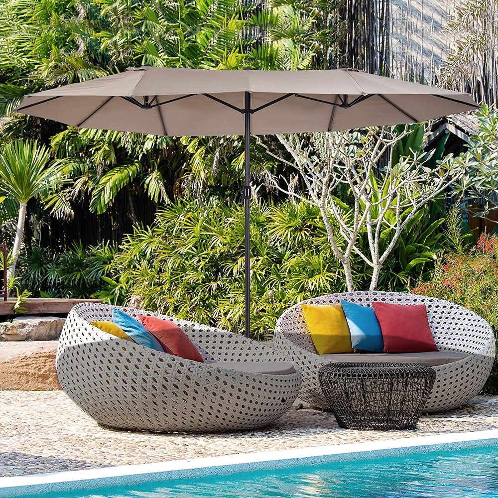 North Bend 15 foot Rectangular Market Umbrella by Havenside Home