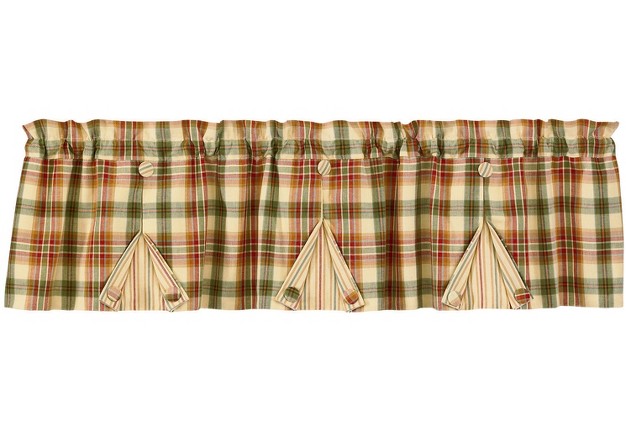 Park Designs Lemon Pepper Lined Button Pleat Valance 14 quot l