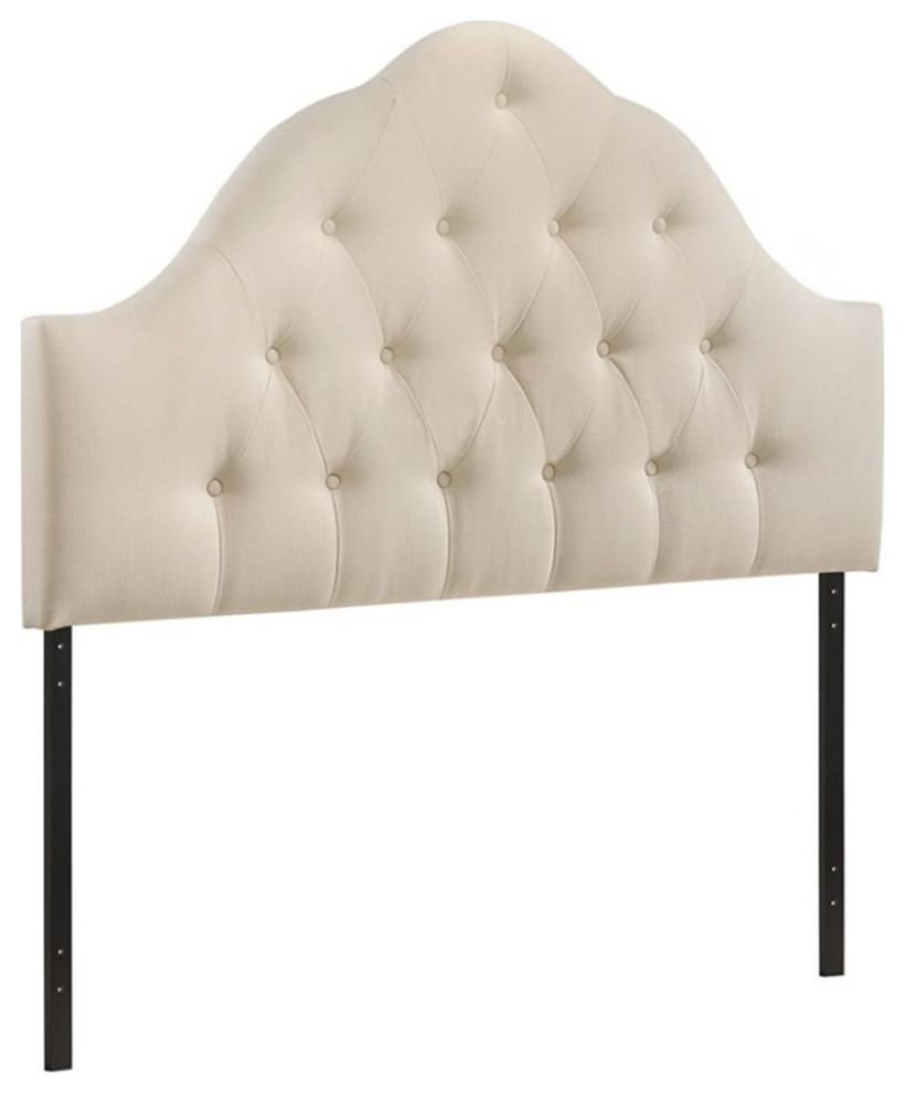 Modway Sovereign Full Upholstered Polyester Fabric Headboard in Ivory   Transitional   Headboards   by Homesquare  Houzz