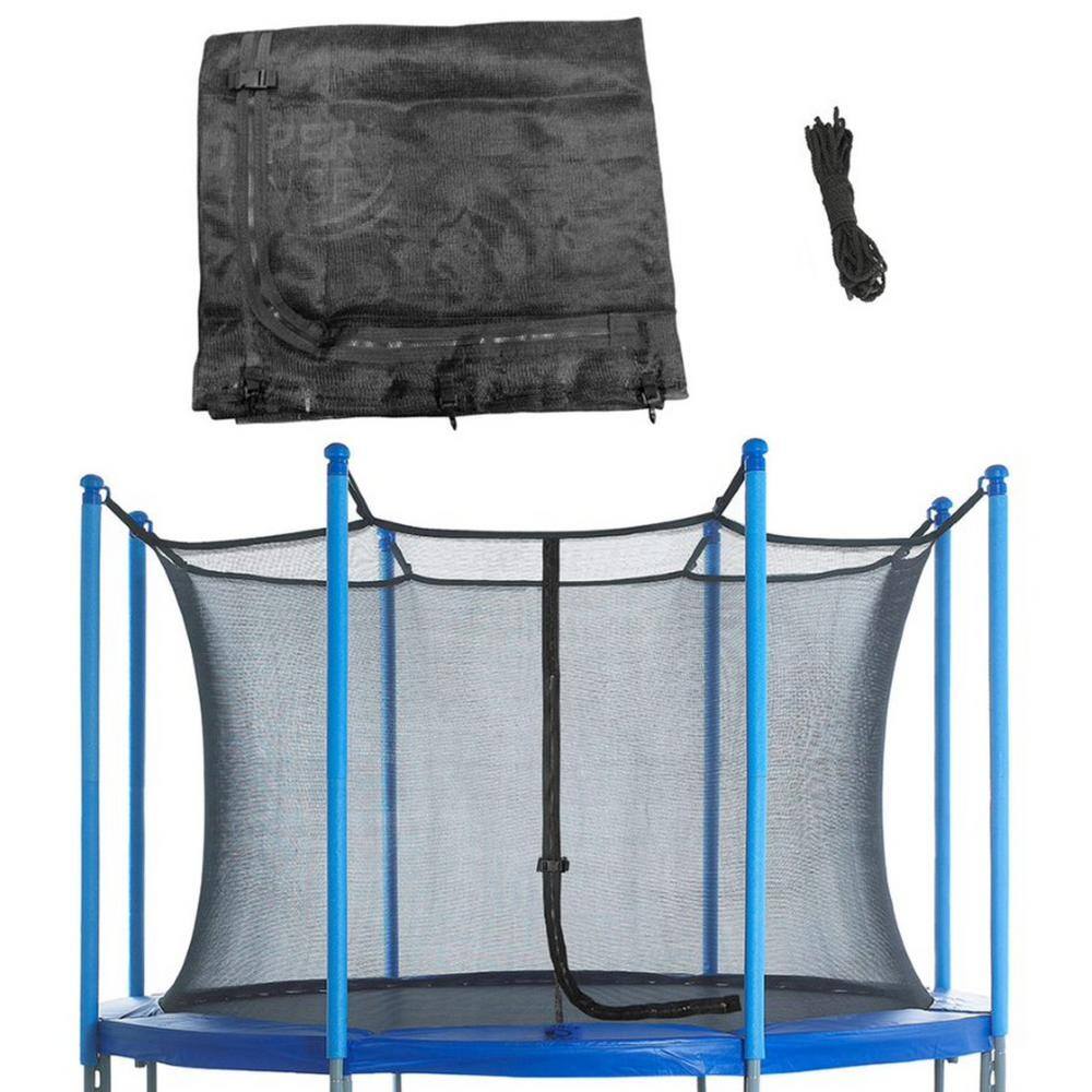 Upper Bounce Machrus Trampoline Enclosure Net for 12 ft. Round Frames with Adjustable Straps Using 8 Poles or 4 Arches Net Only UBNET-12-8-IS