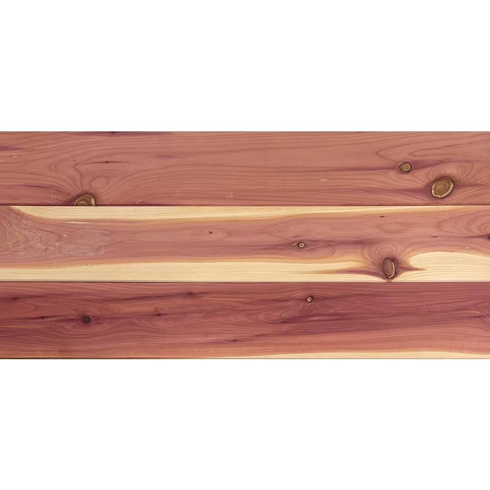 American Pacific 3-34 in. x Random Length Aromatic Red Cedar Shiplap Planking (15 sq. ftpkg) HD6015S