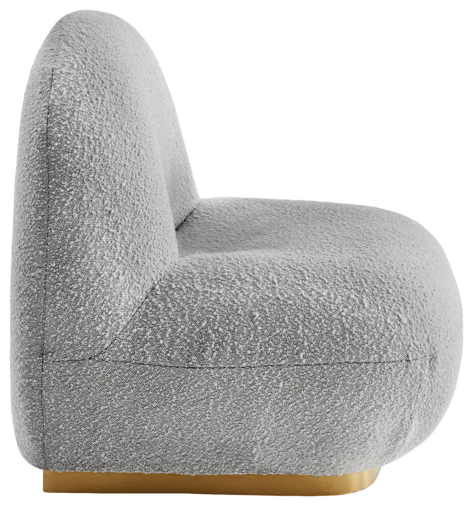 Liam Boucle Fabric Accent Chair   Contemporary   Armchairs And Accent Chairs   by Meridian Furniture  Houzz