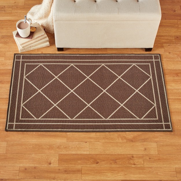 Collections Etc Rope Diamond Rug