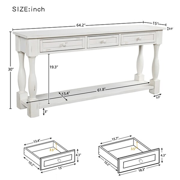 Rectangle Console Table 64