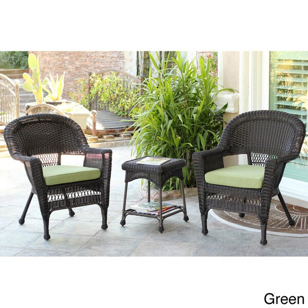 3-piece Espresso Wicker Bistro Set - Overstock - 8366453