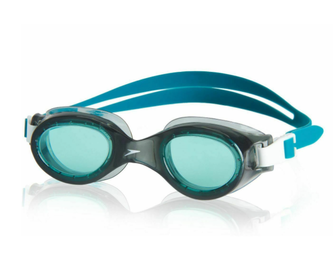 Speedo Adult  Boomerang Goggles, Waterproof Anti Fog UVA/UVB Protection No Leaking Swimming, FlexFit Monument clear