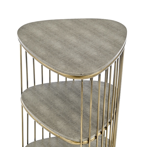 Theron Faux Shagreen Side/ End Table