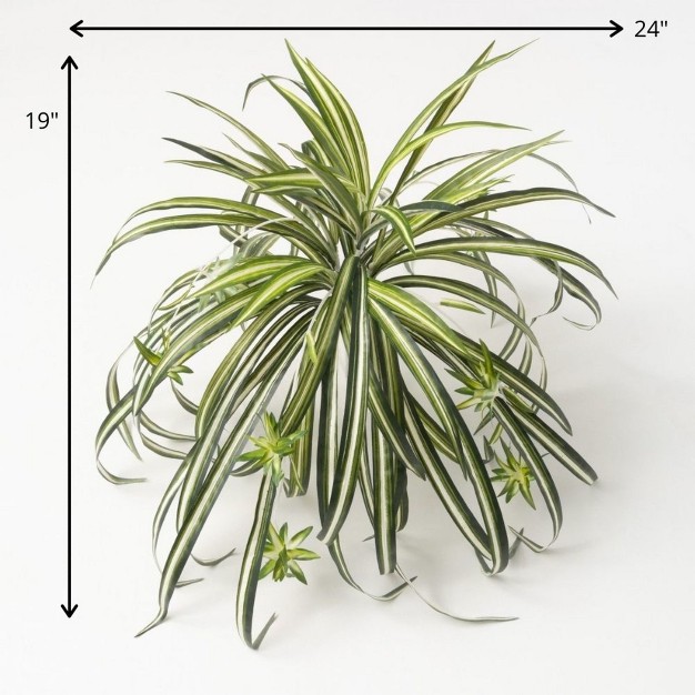 Sullivans Artificial Retro inspired Spider Plant 19 quot h Green