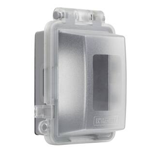 Commercial Electric Clear 1-Gang Deep Extra Duty Non-Metallic While-In-Use Weatherproof HorizontalVertical Receptacle Cover WCWD1PC