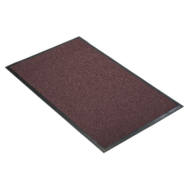 3 x27 x4 x27 Solid Dotted Doormat Burgundy black Hometrax