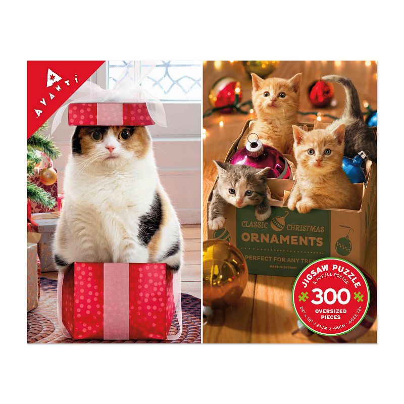 Ceaco Avanti Holiday Cats 300-Piece Jigsaw Puzzle