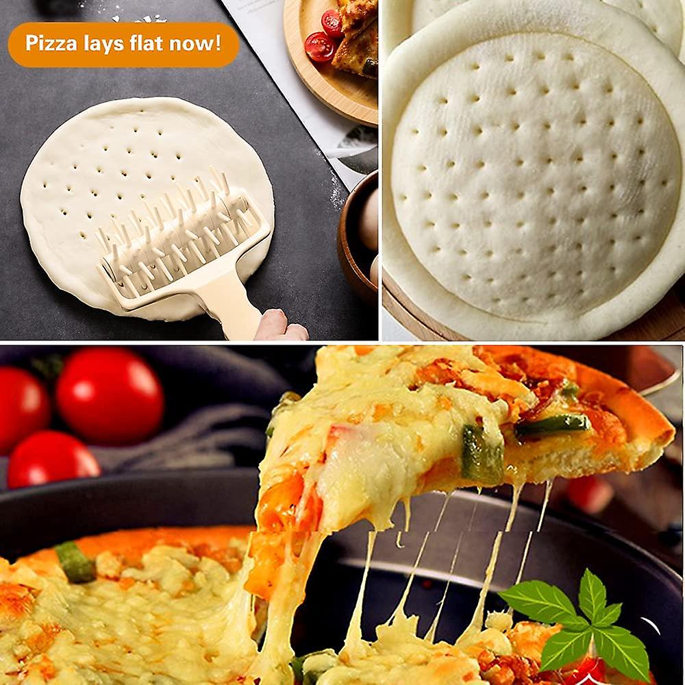 Dough Docker Roller， Time-saver Dough Blistering Killer Bread Docker Needle Roller Dough Pastry Hole Maker Household Baking Pastry Tools For Dough Pie