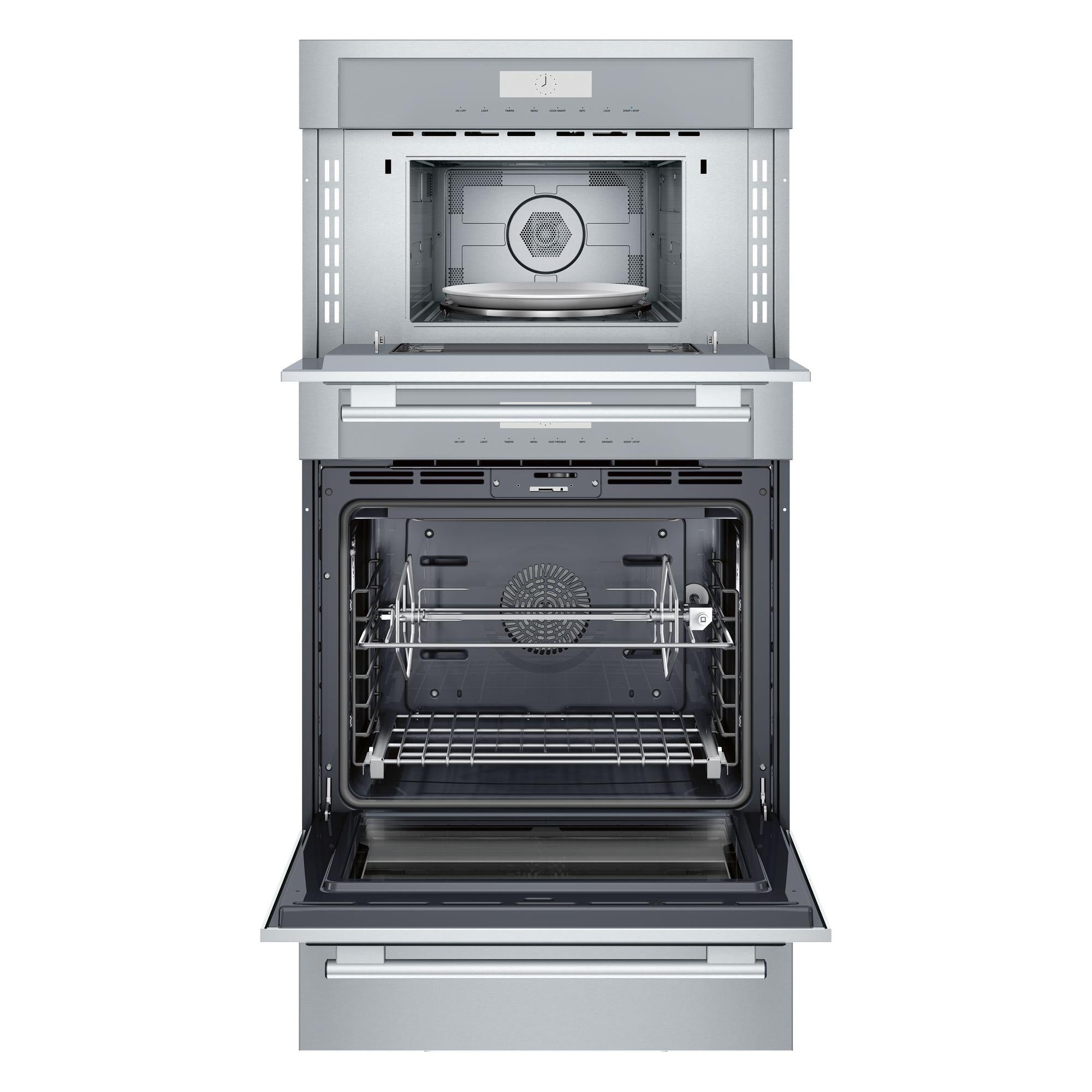 Thermador 30-inch, 7.0 cu.ft. Built-in Triple Combination Wall Oven with Speed Oven MEDMCW31WS