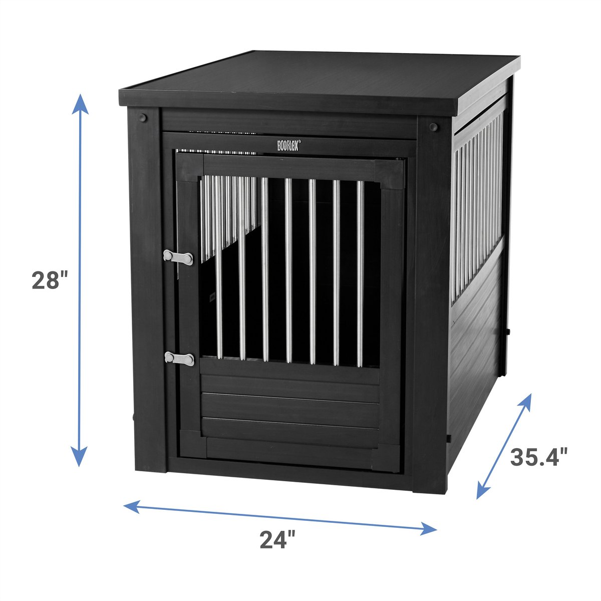 New Age Pet ecoFLEX Single Door Furniture Style Dog Crate and End Table