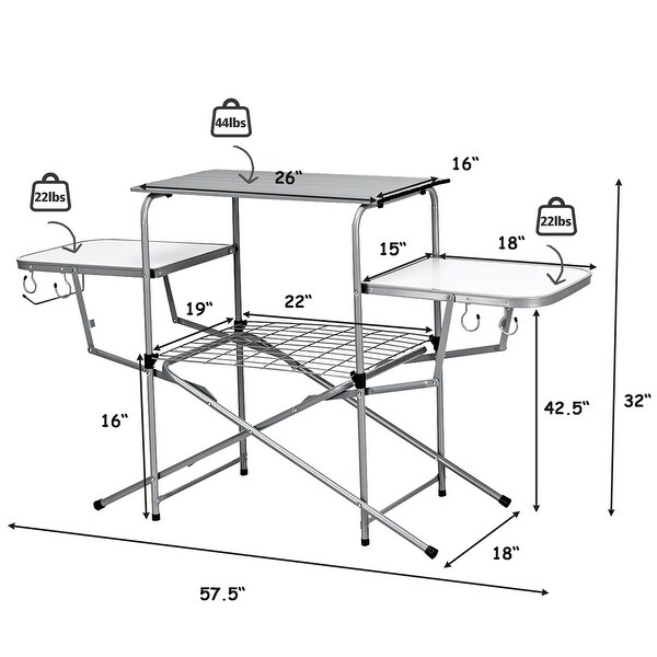 Folding Camping Table Portable Picnic Table with Carrying Bag