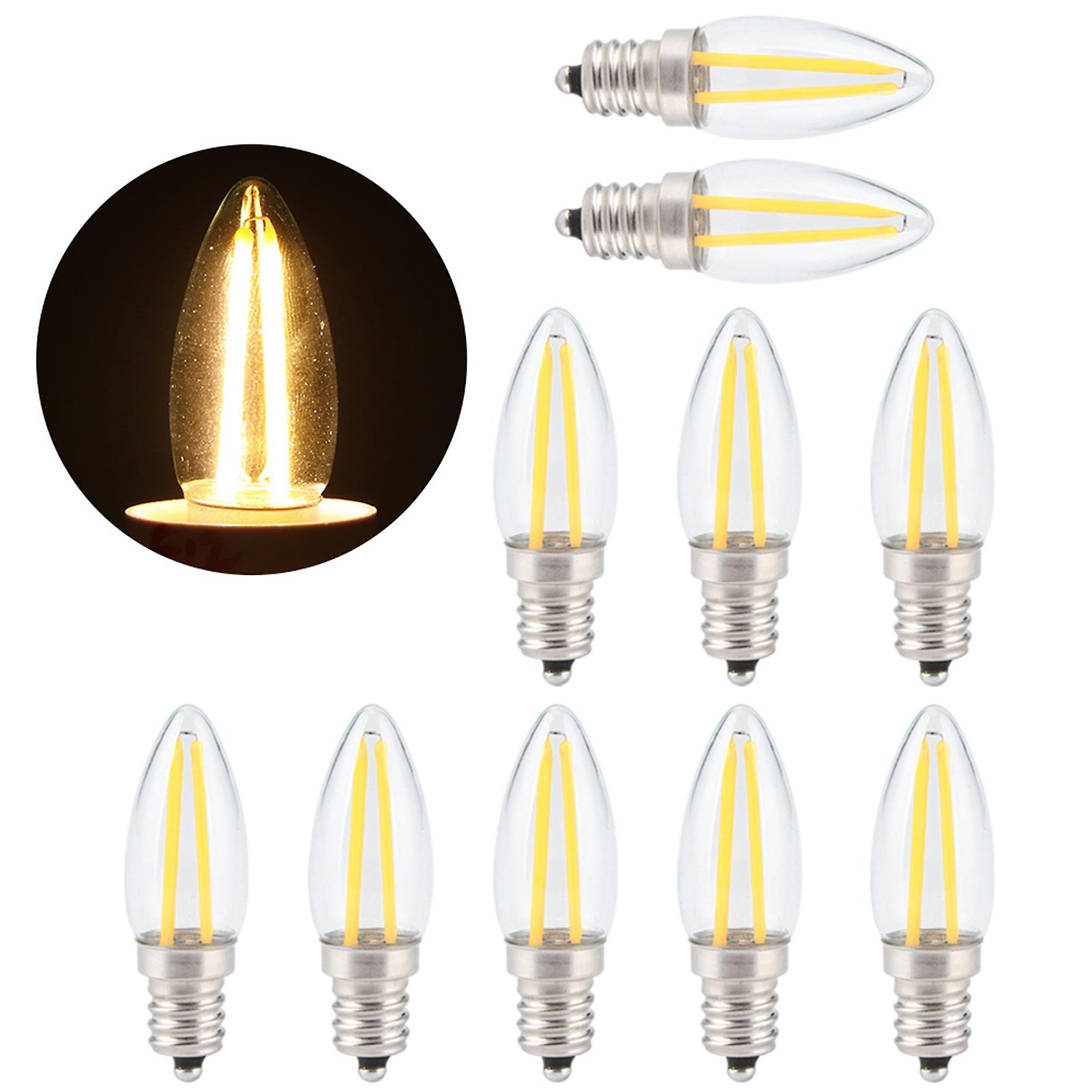 10pcs E12 Long ment Small Led Light Bulbs Dimmable Lamp 1.5w Ac110v For Home Lighting