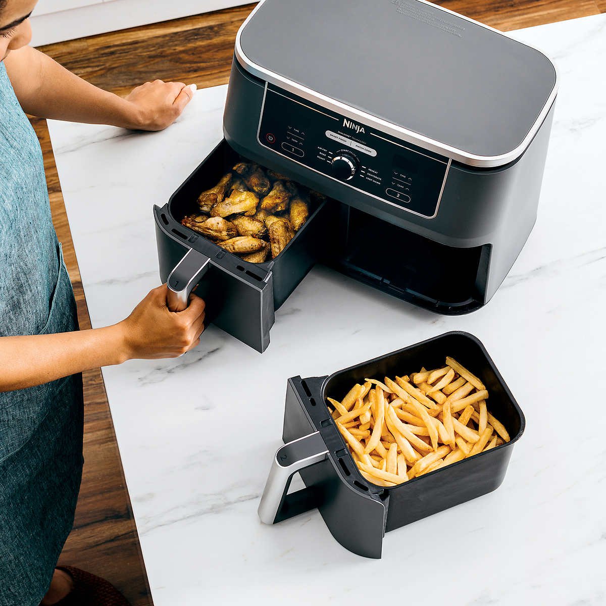 Ninja Foodi 6-in-1 10-qt XL 2-Basket Air Fryer with DualZone Technology