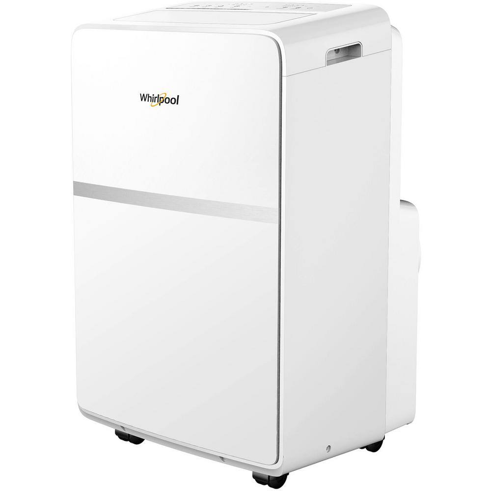 Whirlpool 13000 BTU (8000 BTU DOE) Portable HeatCool Air Conditioner with Remote Digital Display Timer Auto Restart in White WHAP13HBWC