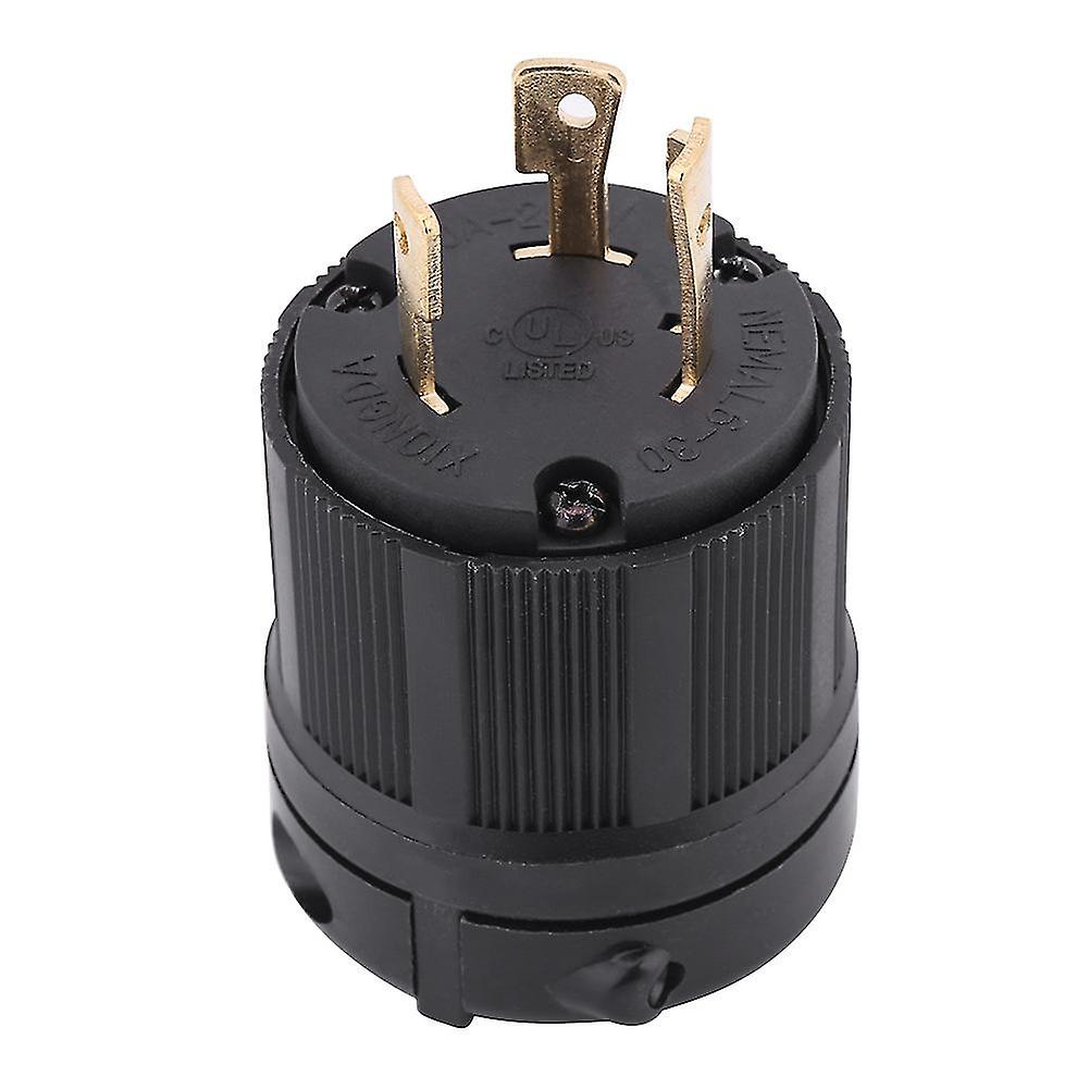 NEMA L6-30P 30A 250V 3 Wire Twist Lock Electrical Plug Connector