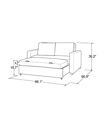 Serta Helga 66 Convertible Sofa