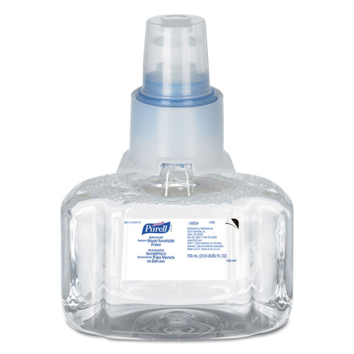 Gojo Purell Advanced Hand Sanitizer Foam | LTX-7， 700 mL Refill， 3