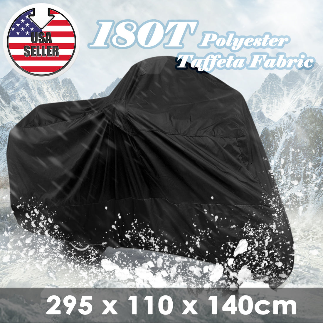 XXXL 180T Black Motorcycle Cover For Harley Davidson Electra Glide Ultra Classic FLHTCU