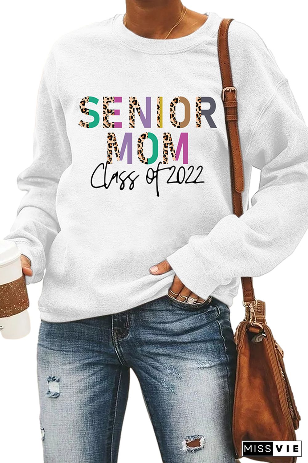 Senior Mom Class of 2022 Pullover Sweatshirt Women Wholesale