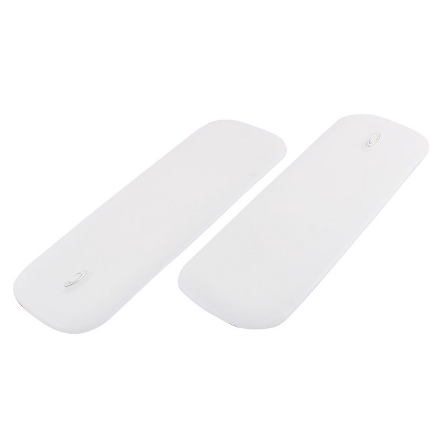 Unique Bargains Rubber Car Front Rear Bumper Guard White 2 Pcs