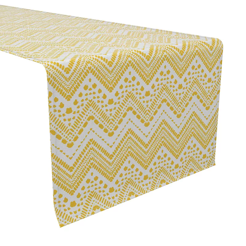 Table Runner， 100% Cotton， 16x72， Patterned Zig Zag