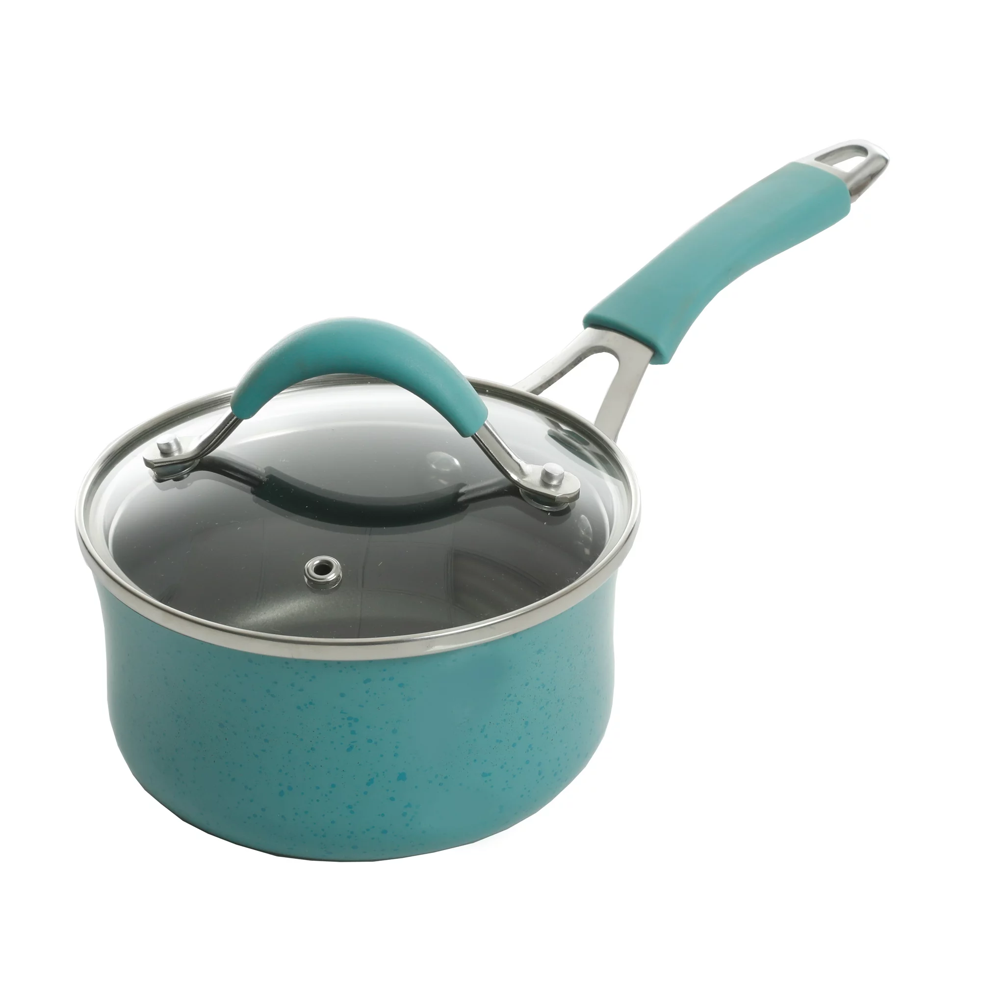 The Pioneer Woman Frontier Speckle Aluminum 10-Piece Cookware Set， Turquoise