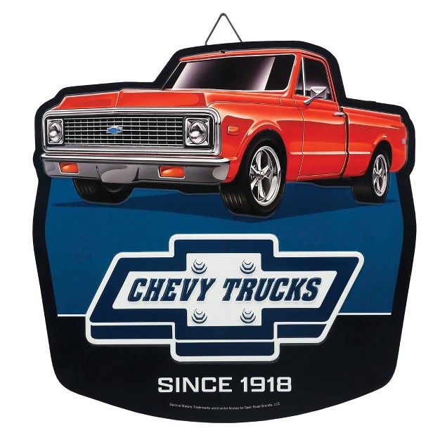 Collections Etc Chevy Truck Embossed Metal Tin Vehicle Sign