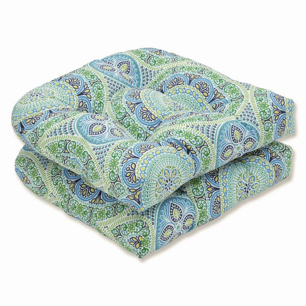 Outdoor indoor Delancey Wicker Seat Cushion Set Of 2 Pillow Perfect