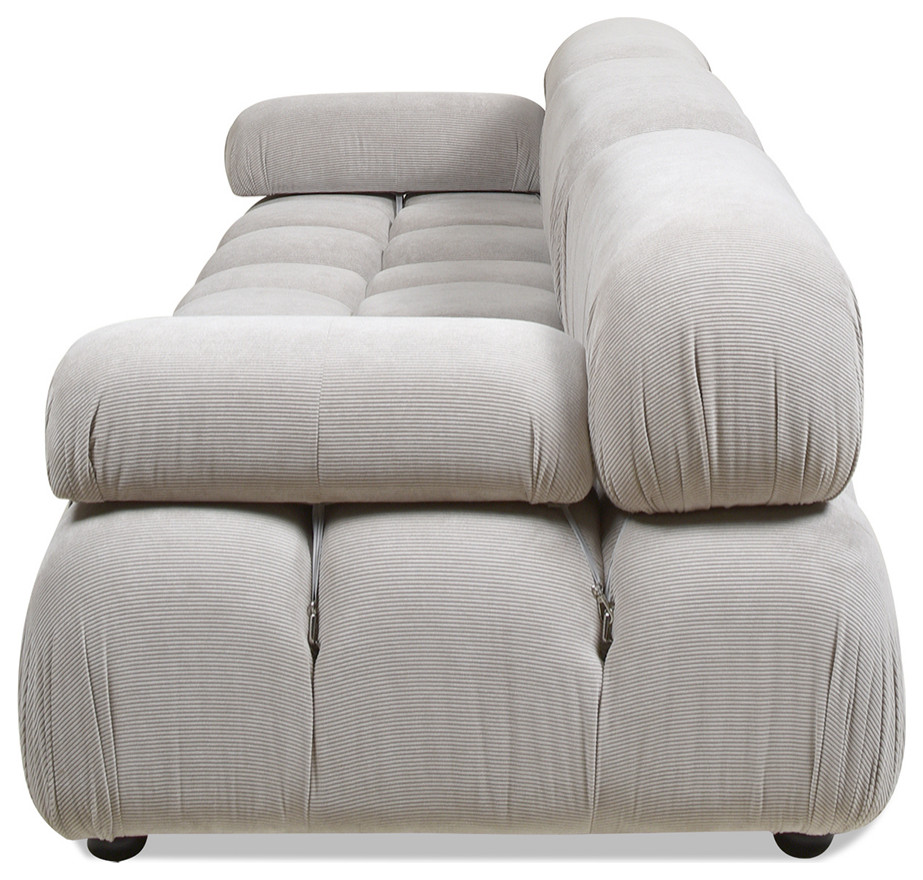 Marcel 109.5 quotModular Modern 3 Piece Sofa   Transitional   Sofas   by Jennifer Taylor Home  Houzz