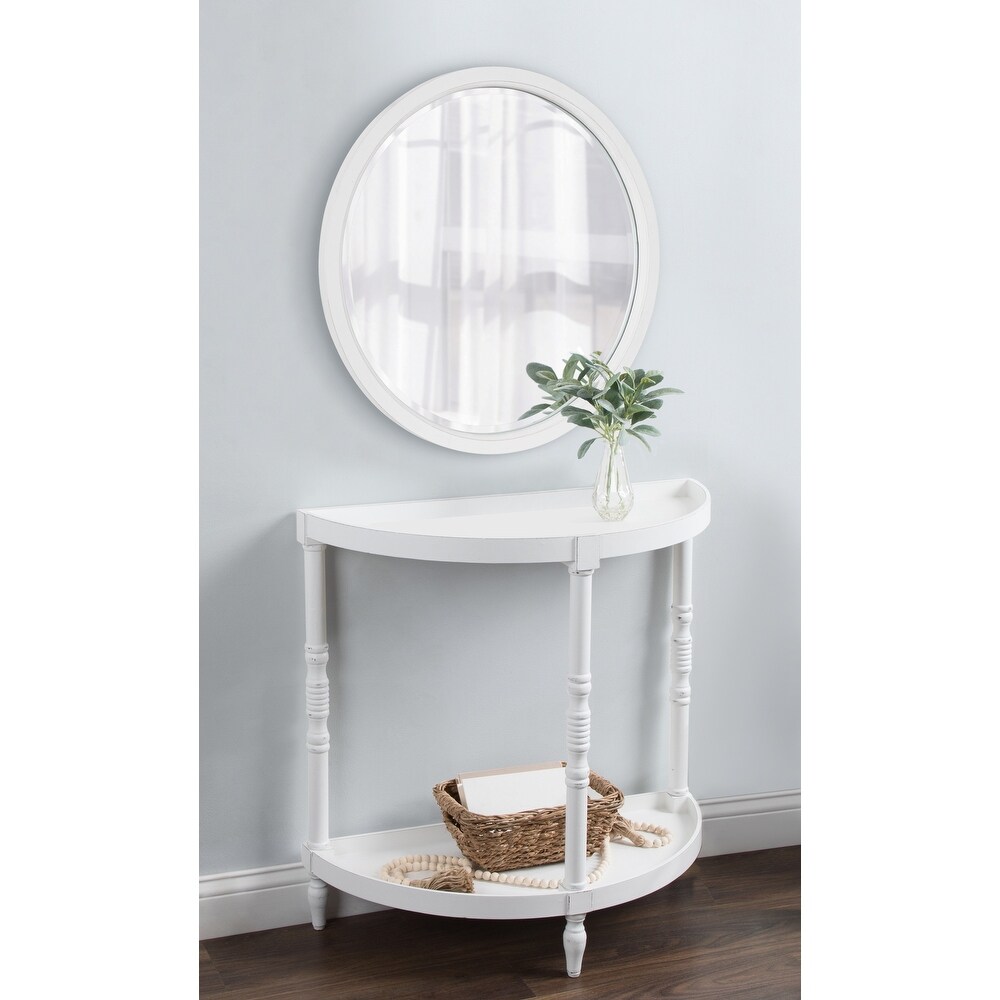 Kate and Laurel Hogan Round Framed Wall Mirror