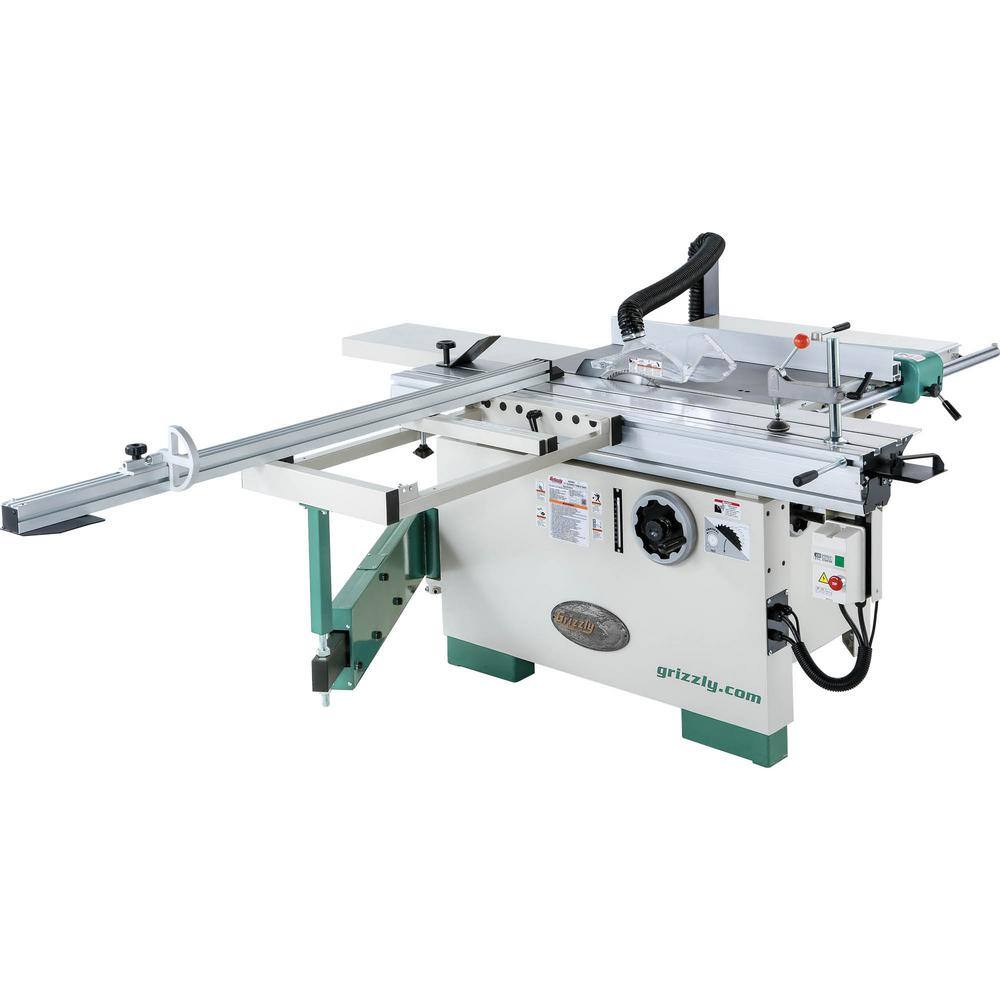 Grizzly Industrial 12 in. 7-12 HP 3-Phase Compact Sliding Table Saw G0820