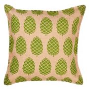 Greendale Home Fashions Pinecone Burlap Throw Pillow