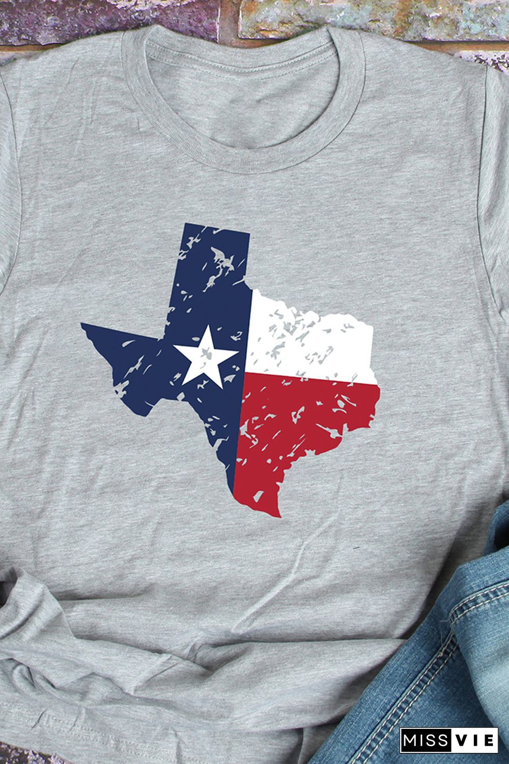 Texas Flag Short Sleeve Graphic Tee Wholesale