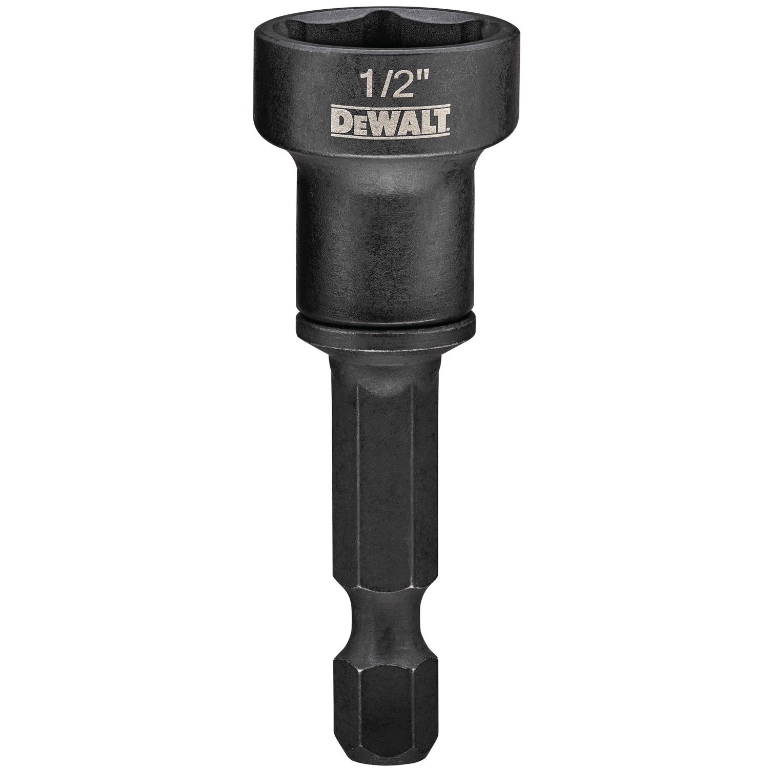 DW Impact Ready 1/2 in. X 2-9/16 in. L Black Oxide Nut Driver 1 pc