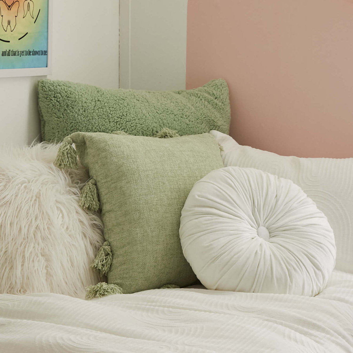 Dormify Mackenzie Knit Tassel Square Pillow