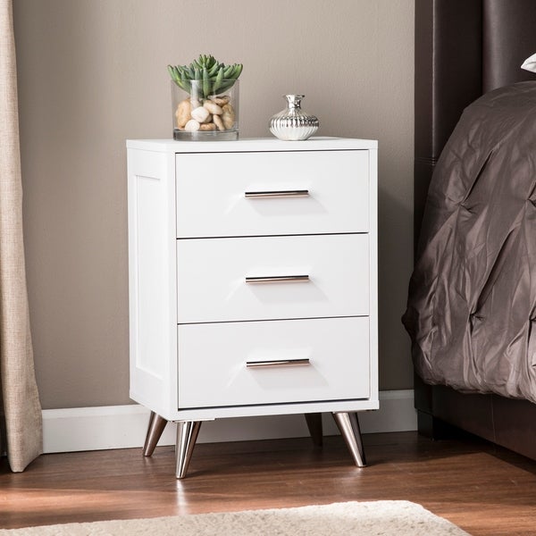 SEI Furniture Narva Mid-century Modern Storage Nightstand - - 25446841